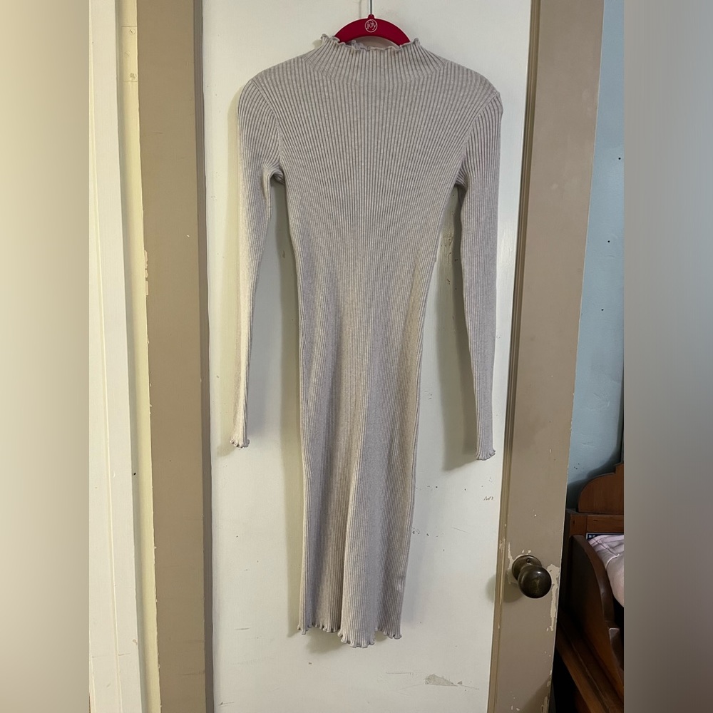 All Saints ribbed mock neck dress Small